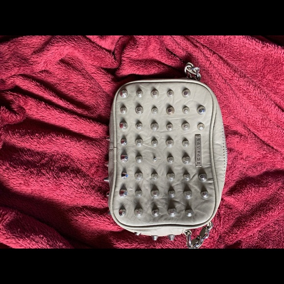 Rampage studded tan leather crossbody - Picture 7 of 9